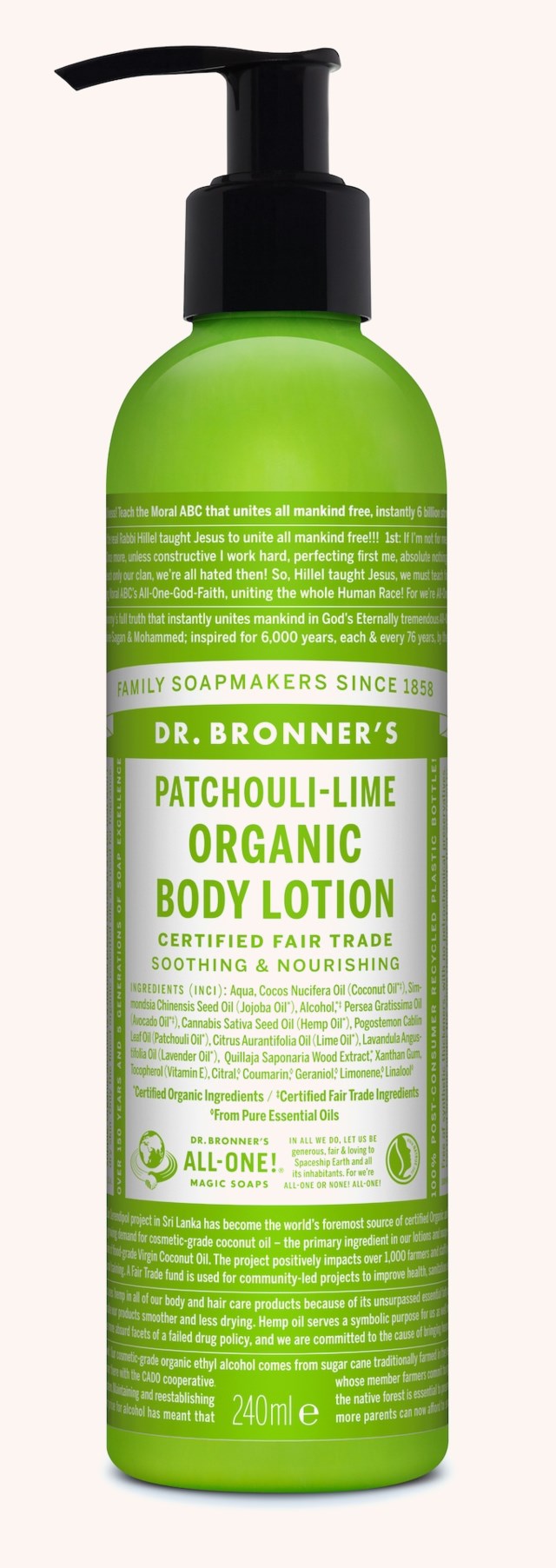 Patschouli Lime Organic Hand & Body Lotion 240 ml