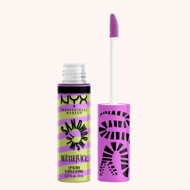 Beetlejuice Sandworm Swirl Butter Gloss Green + Purple