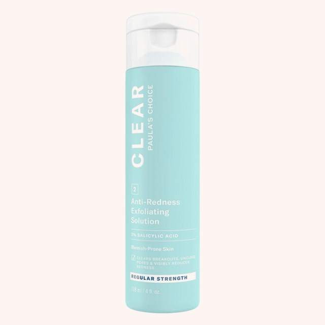 Clear Regular Strength Anti-Redness Exfoliating Solution 2% Salicylic Acid 118 ml