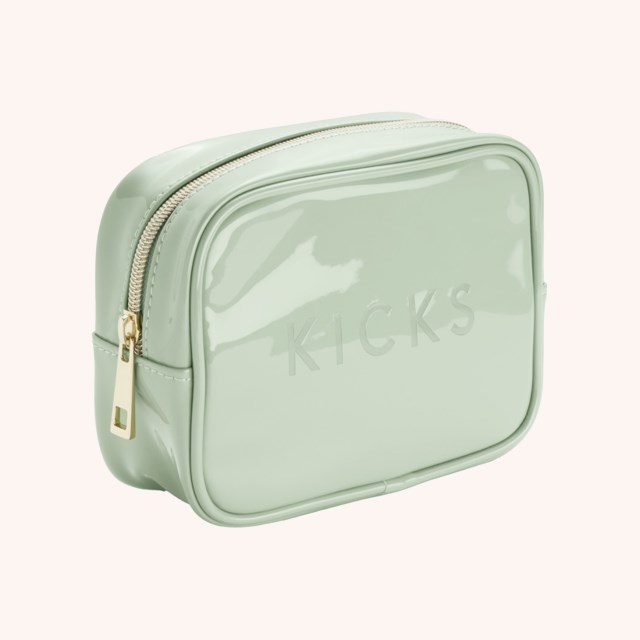 Small Boxy Make Up Bag Green