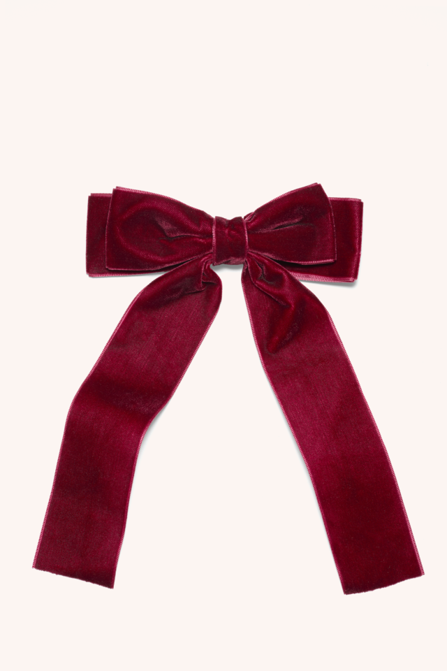 Mini Hair Clip With Bow Velvet