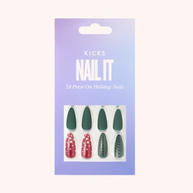 Press On Nails Xmas Green/Red