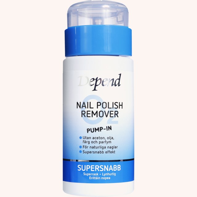 O2 Blue Pump-In Nail Polish Remover 125 ml