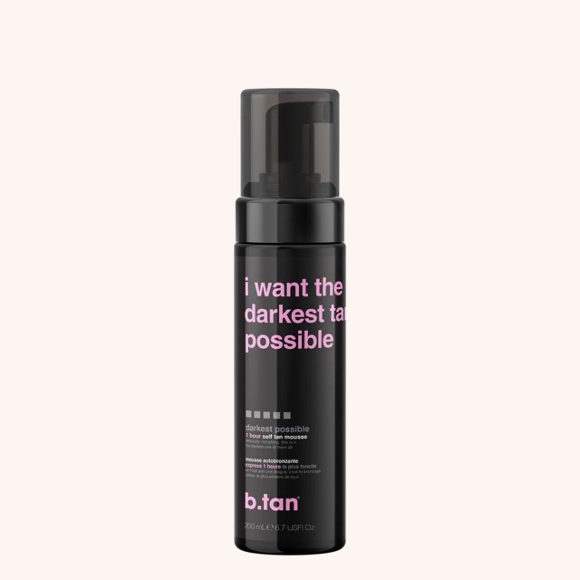 I Want The Darkest Tan Possible Self Tan Mousse 200 ml