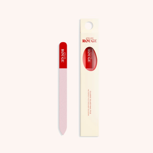 Classic Glass Nail File Red/Pink